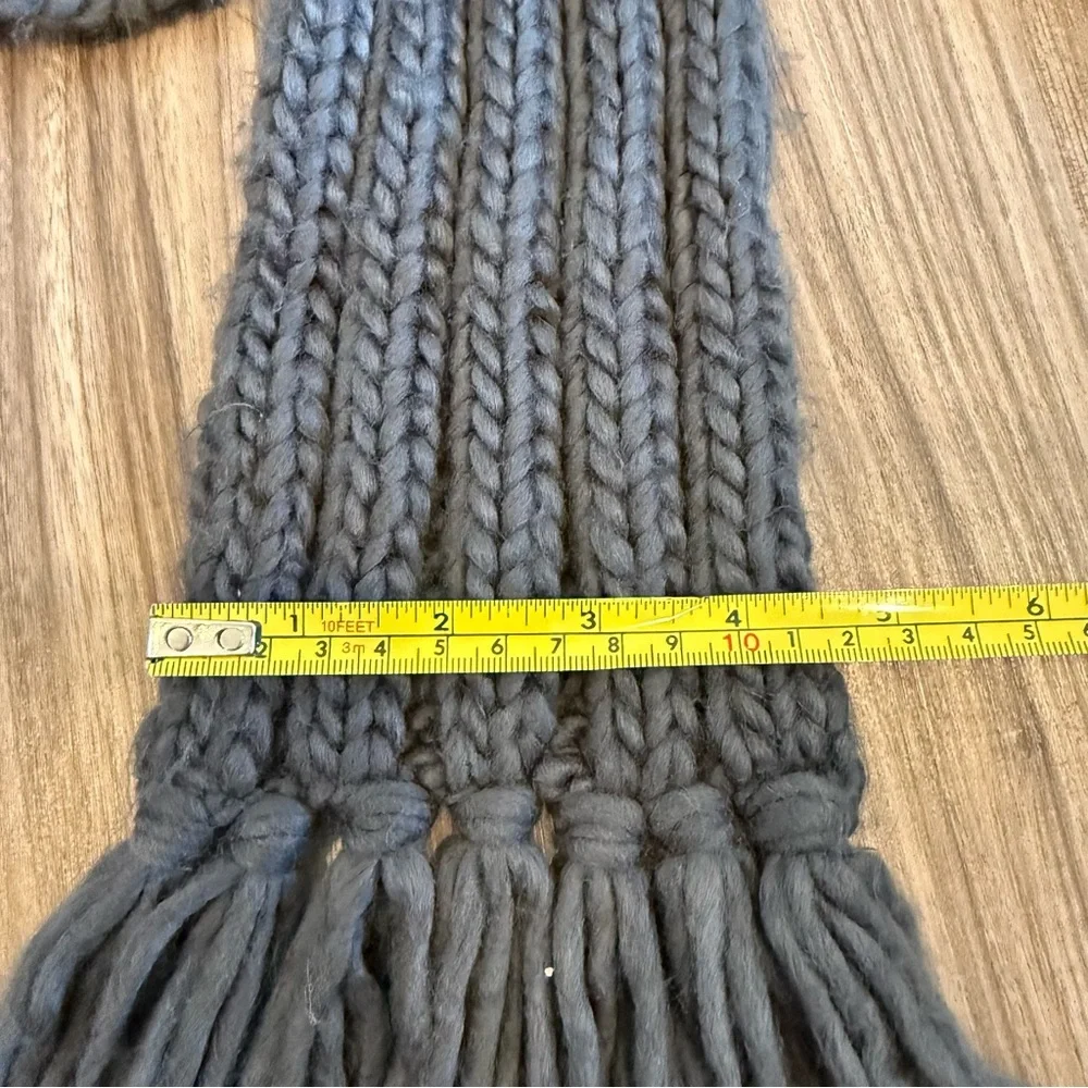Free People Gray Knit Scarf